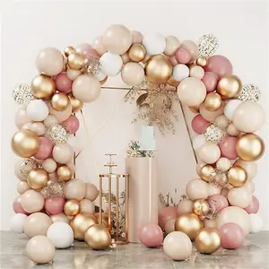 92 piezas de oro claro boda cumpleaños globo arco telón de fondo fiesta decoraciones kit conjunto de globos