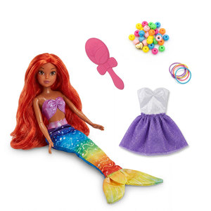 Deluxe 29cm PVC Mermaid <b>Doll</b> with Extra Dress Brush Hair Beads and Grooming <b>Accessories</b> in Window Box - Product Image 4