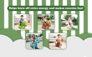 Jouet gonflable à bascule pour enfants, dinosaure en PVC, jouet à sauter pour tout-petits, vente directe d'usine - Product Image 2