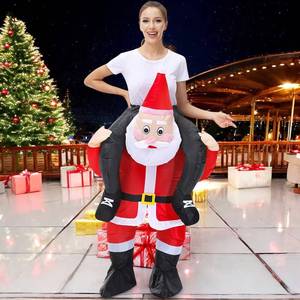 Disfraz inflable de Papá Noel para fiesta de Navidad, disfraz de muñeco de nieve andante, disfraz inflable para adultos y niños - Product Image 3