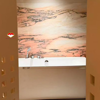 Dalle de marbre rose du Portugal polie, découpée sur mesure, pour cuisine moderne, salle de bain, villa, îlot de salle à manger, table de salle à manger, vente en gros