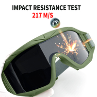 Lunettes tactiques personnalisées avec logo 217M/S, lunettes de tir, lunettes de moto, lunettes anti-vent, lunettes de paintball, lunettes de wargame CS, 3 verres noir, beige, vert