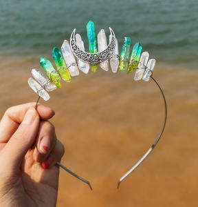 Accesorios <span class=keywords><strong>de</strong></span> Luna <span class=keywords><strong>de</strong></span> Bruja DIY 2022 <span class=keywords><strong>de</strong></span> Buena Calidad, Corona <span class=keywords><strong>de</strong></span> Cristal Morado y Blanco Electrochapada, Diadema Nupcial Hecha a Mano, Accesorios para el Cabello - Product Image 6