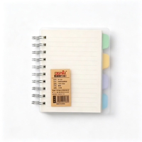 Carnet à spirale A6 avec couverture en PP, onglets d'indexation colorés, 105*143mm, 110 feuilles de papier ligné, carnet de notes de poche, vente en gros DEPAI
