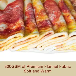 Pizza Blanket Double Sided Flannel Blanket Giant Pizza Throw Blanket