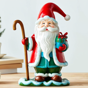 Artesanía de resina Papá Noel de Navidad <span class=keywords><strong>en</strong></span> <span class=keywords><strong>la</strong></span> estatuilla de <span class=keywords><strong>la</strong></span> <span class=keywords><strong>chimenea</strong></span> Estatua de Papá Noel personalizada para <span class=keywords><strong>la</strong></span> decoración del hogar - Product Image 5