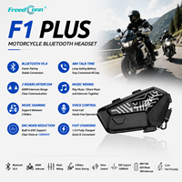 Intercom Bluetooth pour moto FreedConn F1 PLUS, réduction du bruit ENC, réduction du bruit du vent à 120 km/h, communication par casque