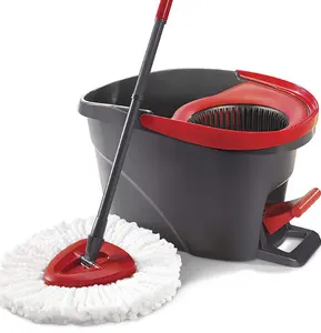 Floor Mop and Bucket Set O-Cedar EasyWring Spins Mop Factory Supply Household Items Floor Cleaning Microfiber Spins Mop Pads