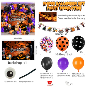 Set <span class=keywords><strong>di</strong></span> Halloween personalizzato <span class=keywords><strong>di</strong></span> Film <span class=keywords><strong>di</strong></span> alluminio in lattice arancione rotondo <span class=keywords><strong>palloncini</strong></span> <span class=keywords><strong>di</strong></span> zucca <span class=keywords><strong>ragno</strong></span> per la decorazione <span class=keywords><strong>di</strong></span> Halloween e festa <span class=keywords><strong>di</strong></span> compleanno - Product Image 5
