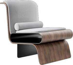 Sillón de Diseño Nórdico, Sillón Individual para Sala de Estar, Sillón Creativo de Tela con Forma Especial - Product Image 1