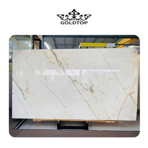 Losas pulidas de mármol blanco Calacatta, azulejo de encimera para vestíbulo de Hotel, galería de Villa de lujo, azulejos de suelo, escaleras, pared superior de tocador - Product Image 3