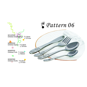 Stainless Steel Eco Friendly Kids Tableware Pattern 06 Series Mirror Polish Party Set with Small Spoon <b>Fork</b> <b>Knife</b> - Product Image 5