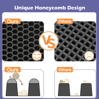 NOUVEAU Tapis anti-litière pour chat, écologique, non toxique, imperméable, personnalisé, double couche en nid d'abeille, pour attraper le litière