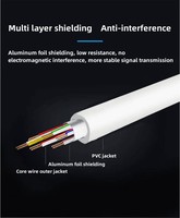 Cable de material de conexión digital para ordenador, cable de datos con agujero grabado de 1,5 m d-sub 9 pulgadas