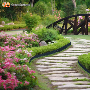 Nouveau rectangle en acier galvanisé noir bordure de lit de fleur résistance à la corrosion bordure de jardin facile à installer - Product Image 4