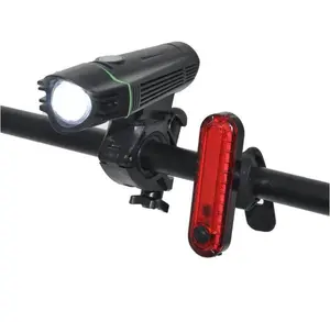 Özel Logo Ultra parlak 1000 lümen T6 LED bisiklet ön ışık kırmızı kuyruk ışık seti USB şarj edilebilir bisiklet ışık