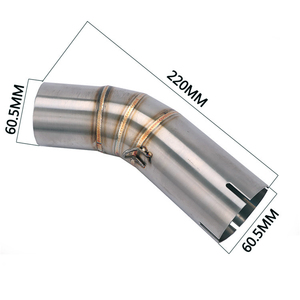 Terminale di Scarico Slip-On per <span class=keywords><strong>Ducati</strong></span> 959 Panigale, Tubo di Collegamento Centrale da 60mm, Silenziatore in Acciaio Inox - Product Image 4