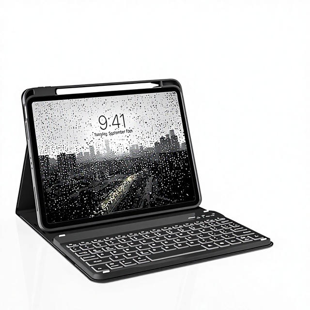 iPad 10th/11 Tablet Protective Case with for Keyboard and Magnetic Detachable Leather Case (Model Xst-0006)