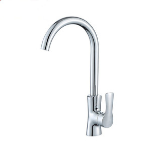 Robinet de cuisine moderne à poignée unique, rotation à 360 degrés, montage sur plan, en acier inoxydable, avec cartouche en céramique - Product Image 2