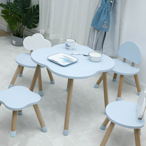 Ensemble <span class=keywords><strong>Table</strong></span> et chaise de jeu Montessori <span class=keywords><strong>en</strong></span> <span class=keywords><strong>bois</strong></span> pour enfants, série dessin animé - Product Image 1