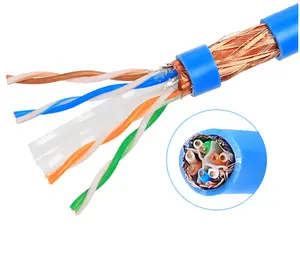 Tốc độ cao CAT6 LAN Cáp xoắn đôi SFTP 23AWG 0.56 mét BC CCA 1000ft cáp chống thấm nước