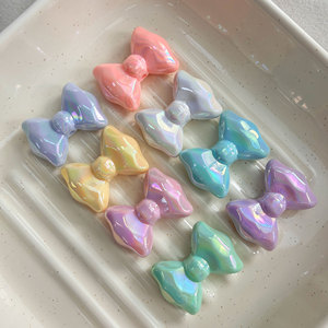 Cuentas acrílicas de color sólido con revestimiento AB, facetadas, con orificio recto, para hacer cadenas para teléfonos, accesorios para el cabello - Product Image 3