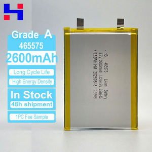 Batteria ai Polimeri di Litio 465575 3.7v 2600mAh Diretta dalla Fabbrica, Cella al Litio Personalizzabile 601530 per Laptop <span class=keywords><strong>Samsung</strong></span> e Altoparlanti Portatili - Product Image 1