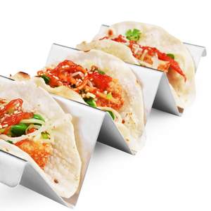 Taco dudukan baja tahan karat, rak truk Taco gaya Oven aman untuk memanggang mesin cuci piring dan panggangan aman - Product Image 3