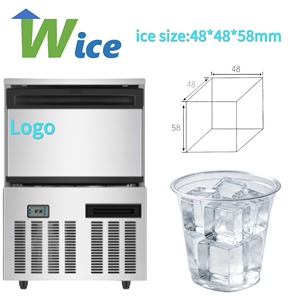 Máquina de Hielo Comercial WICE de 50 kg, Máquina de Hielo en Cubos Grandes para Negocios - Product Image 1