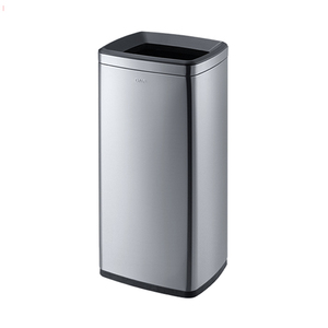 Cheap metal waterproof dust bin stainless steel square Open rubbish can