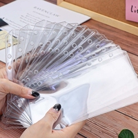 Pochettes A6 pour classeur, pochettes transparentes en PVC double face, enveloppes de budget pour feuilles mobiles, organiseur de cartes et d'enveloppes de trésorerie à chargement interne