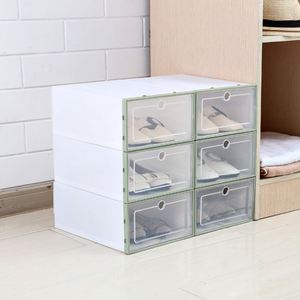 Caja de Zapatos Transparente Creativa de Plástico PP, Tipo Concha, a Prueba de Polvo - Product Image 4
