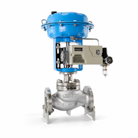 Vanne de régulation à globe pour eau, vapeur, huile, gaz, pneumatique, avec positionneur électro-pneumatique, en acier inoxydable CF8, ANSI Classe 150, OEM