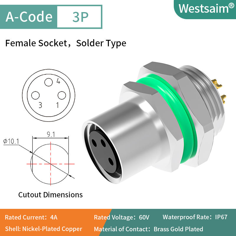 M8-A-3 female M10*0.75
