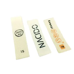 Tùy Chỉnh In Tên Thương Hiệu Logo Nhãn Sợi Bông Twill Tape