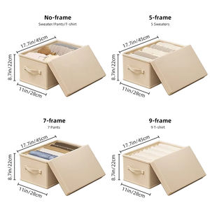 Новый складной органайзер для хранения джинсов, ящик для нижнего белья, коробка для хранения футболок для гардероба, хранение бытовой одежды на молнии - Product Image 5