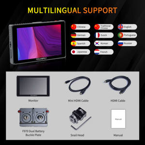 จอภาพ <span class=keywords><strong>FEELWORLD</strong></span> S7 ขนาด 7 นิ้ว ความสว่าง 1600nit รองรับ 12G-SDI และ HDMI 2.0 สำหรับวิดีโอ 4K HDR หน้าจอสัมผัส รองรับ 3D LUT และ Waveform ผลิตโดยโรงงานโดยตรง รับผลิตแบบ OEM/ODM - Product Image 6