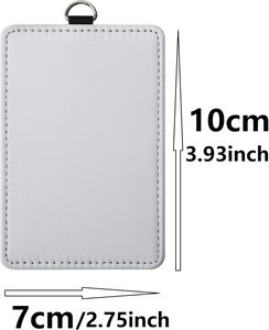 ที่ใส่บัตรประจำตัวหนัง PU 20 ชิ้น สำหรับพิมพ์ลายแบบ Sublimation เหมาะสำหรับโค้ช พนักงานออฟฟิศ นักเรียน สำหรับการพิมพ์แบบ Heat Transfer - Product Image 3