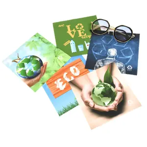 East sunshine RPET – matériau recyclable, impression numérique, lunettes, lentille, chiffon propre, lingettes pour lunettes de soleil, chiffon de nettoyage