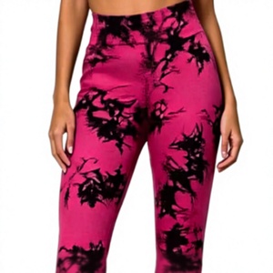 Hardhoodi Interination Women High Elastic Waist <b>Cow</b> <b>Print</b> <b>Flare</b> Pants Full Length Sporty Trousers Pockets All Seasons - Product Image 1