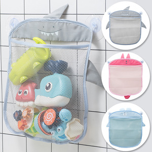 Bolsa de malla para guardar juguetes de baño para niños, impermeable y con drenaje, diseño de pato de dibujos animados, con ventosa. - Product Image 1