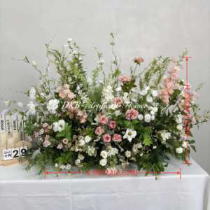 GF392 Arreglo Floral de Flores Silvestres Coloridas para Boda, Flores de Seda y Plantas, Ramo de Flores Silvestres Artificiales para Decoración de Pisos - Product Image 6