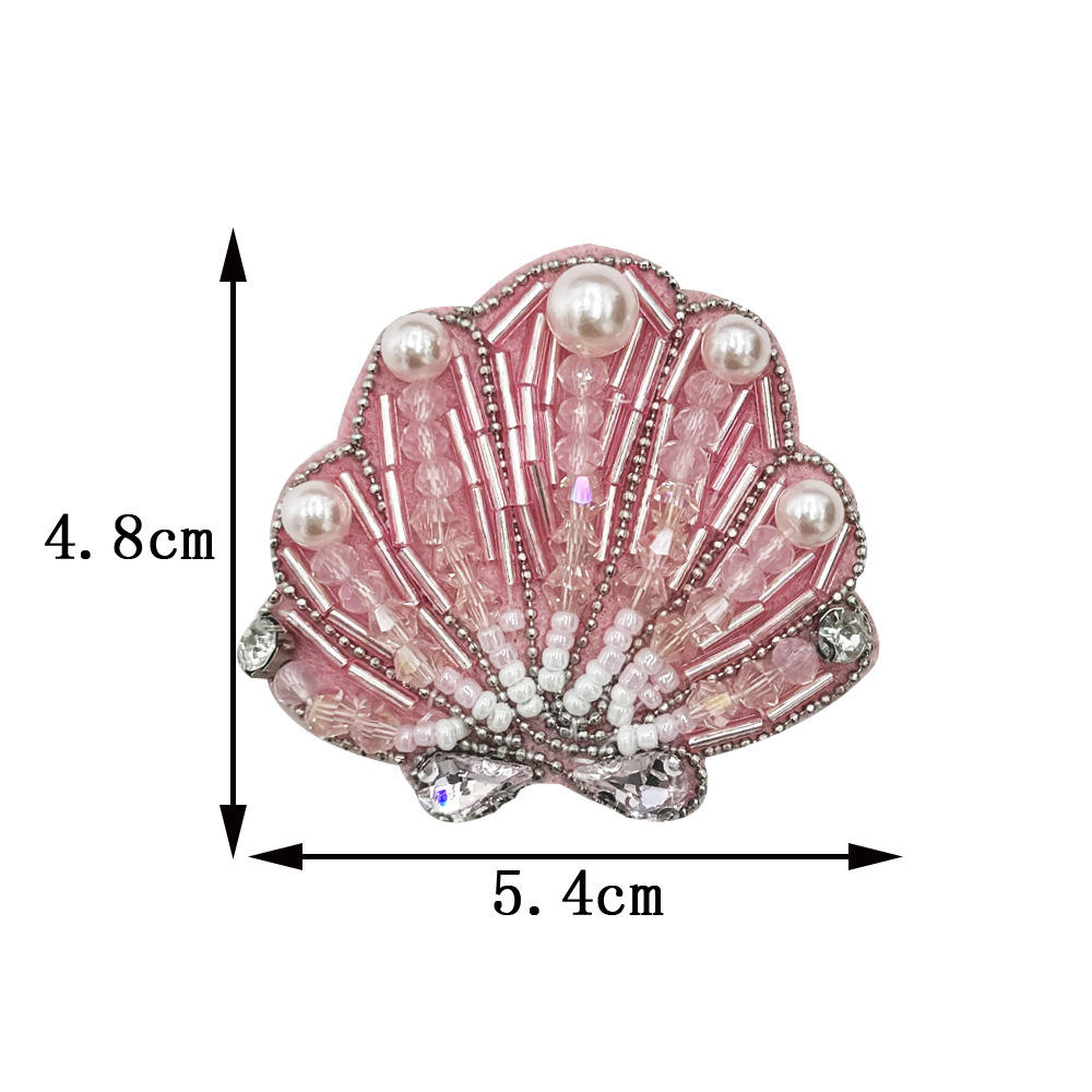 Type b (doit être cousu)-coquille-coquille rose-cz608