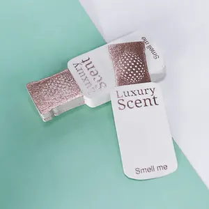 Custom Logo Print Fragrance Sample Kit Testing Paper Card Perfume Bottle Shape Tester Paper Strips