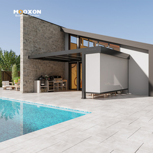 ม่านม้วนมุมแบบมีมอเตอร์ ควบคุมด้วยคลื่นวิทยุและแอป Tuya สำหรับปิดมุมศาลาพักผ่อน - Product Image 6