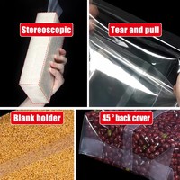 Sacs d'emballage sous vide personnalisés pour briques de riz de 0,25 à 5 kg, thermoscellables, imprimés en héliogravure, transparents, résistants à l'humidité, PA/PE, pour aliments pour animaux de compagnie et lait