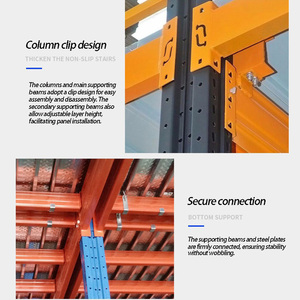 פלטפורמת פלדה מותאמת אישית mzzanine מתפרשת חובה כבדה עמיד עבור מסחר אלקטרוני מחסנים שטח כפול-חיסכון - Product Image 3