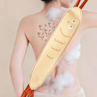 Ensemble de douche amusant en forme de poisson, éponge de dos double face, gant de gommage 2-en-1 et loofah double face, doux pour la peau.