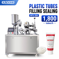 Machine de remplissage et de scellage semi-automatique NFS-30A pour tubes en plastique de pommades, gels topiques pour les yeux et la peau