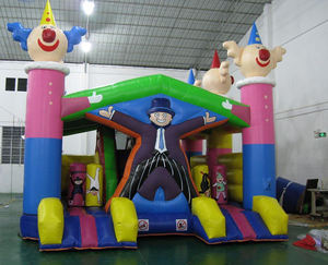 Magnifique château gonflable clown avec toboggan, château gonflable dessin animé avec toboggan, château de saut gonflable - Product Image 5